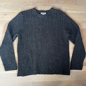 VTG 90s Eddie Bauer Heavy Ribbed Knit Crewneck Sweater Cotton Womens Size XL